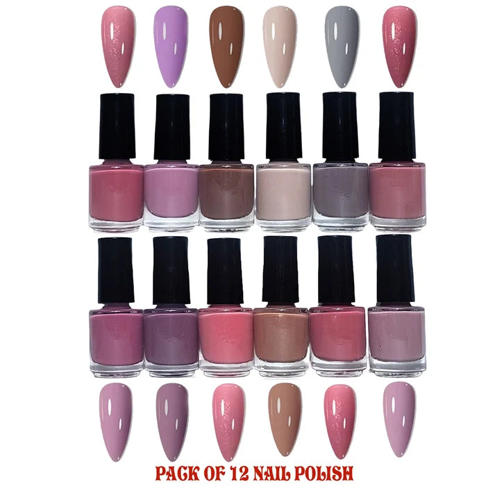 Matte Peel-Off Nail Polish Collection – 12 Vibrant Colors, Eco-Friendly Formula (Nude)