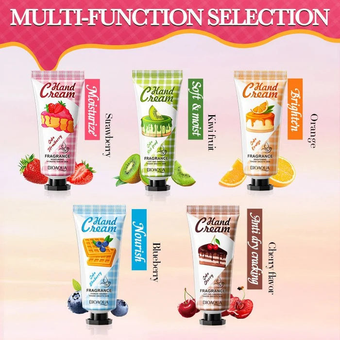BIOAQUA Set of 5 Fruit Fragrance Moisturizing Hand Cream Set (5x20g)
