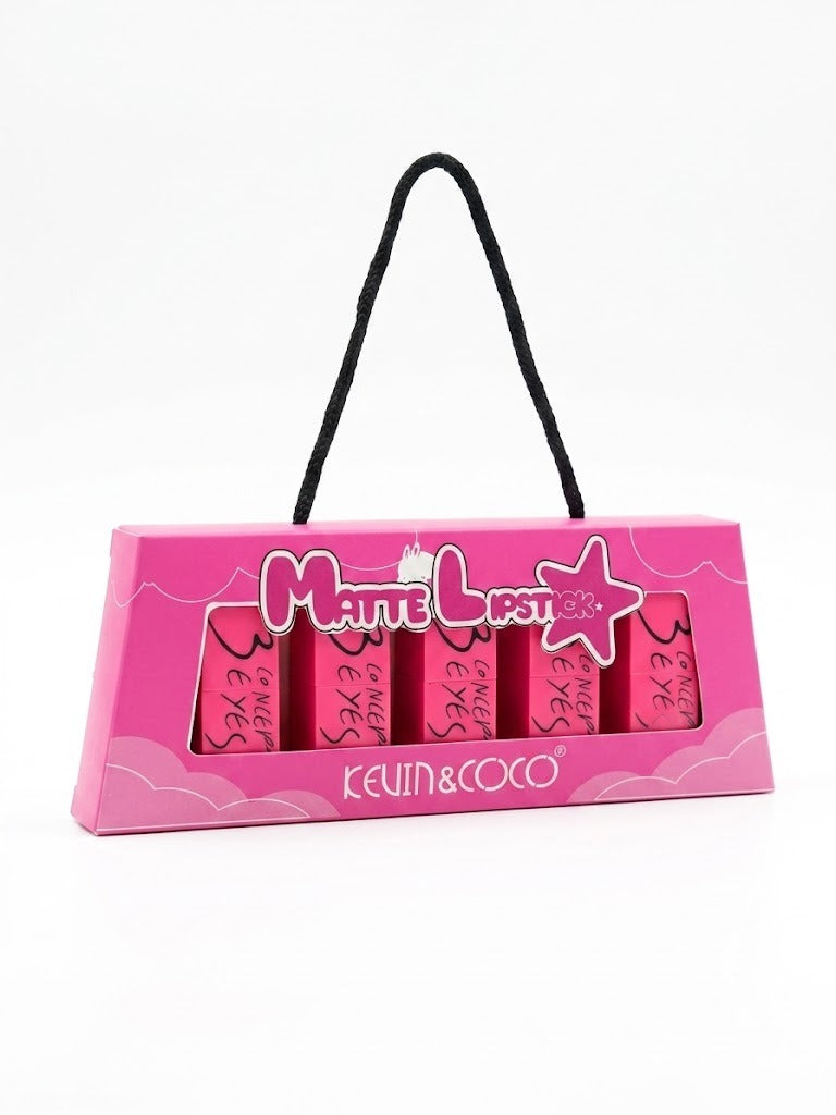 Kevin & Coco Matte Lipstick Pack of 5 - Long-Lasting Bold Shades - image 2