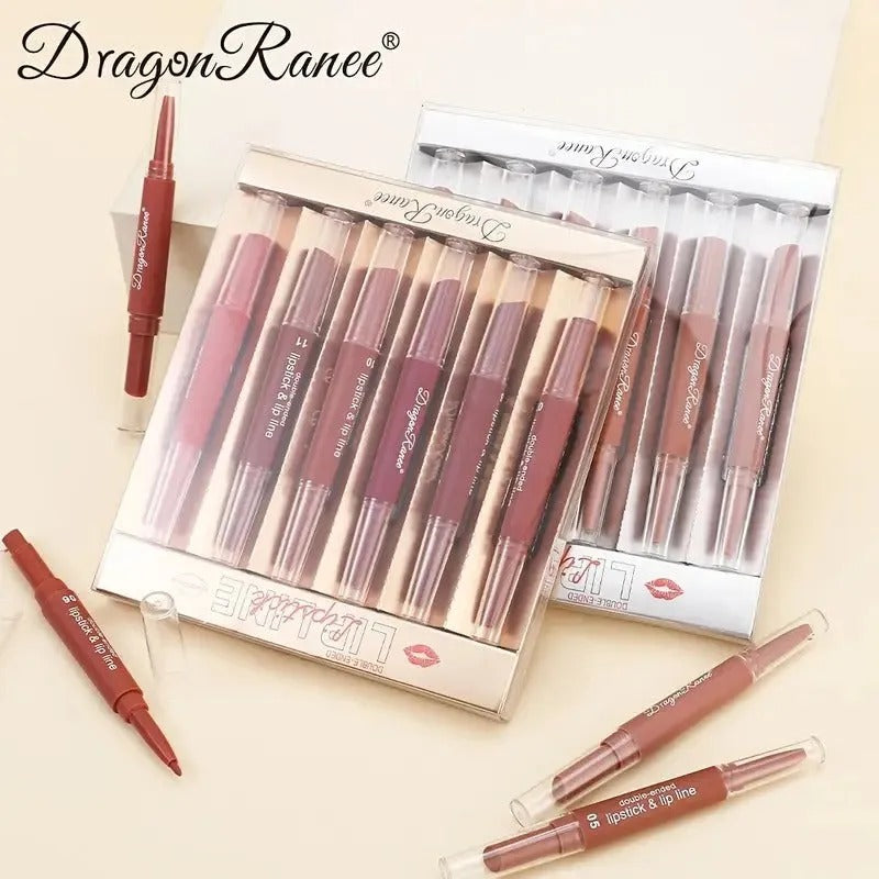 Dragon Ranee 6pcs 2-in-1 Matte Lipstick & Lipliner Set - image 3