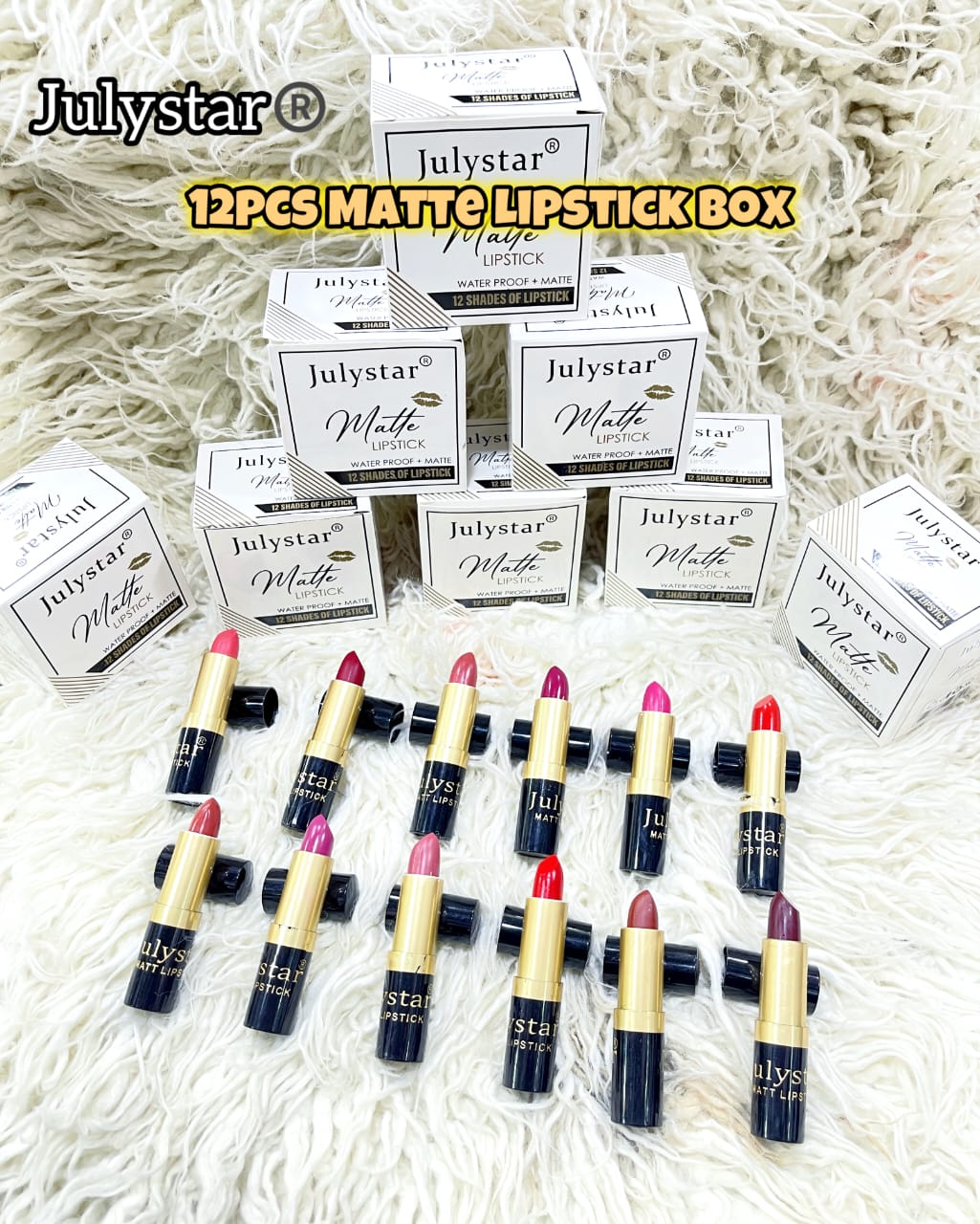 JulyStar 12pcs Matte Lipstick Box - Bold, Long-Lasting Shades - image 4