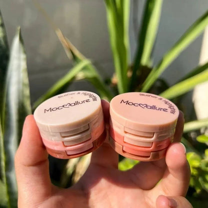 Mocallure 3‑in‑1 Blusher & Highlighter Kit | Glowy Compact