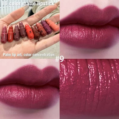 18 Colors Capsule Lipstick Set – Silky Smooth Matte Mini Capsule Lipsticks | Long Lasting Waterproof Velvet Finish | 18 Shades Lip Makeup Collection
