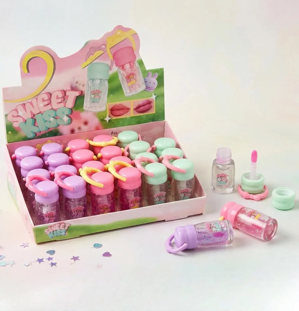2 pcs Sweet Kiss Pink Magic Lip Gloss - image 2