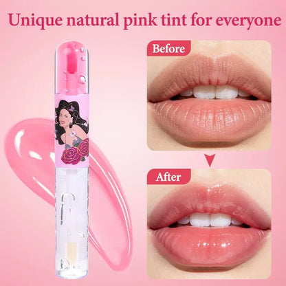 Queen Beauty 2-in-1 Lip Gloss | Transparent & Pink Magic Lip Gloss