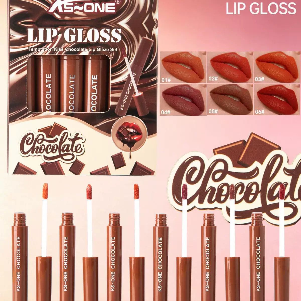 Ks One Chocolate 6pcs Matte LipGloss
