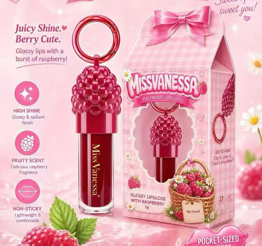Miss Vanessa keychain lipgloss with box