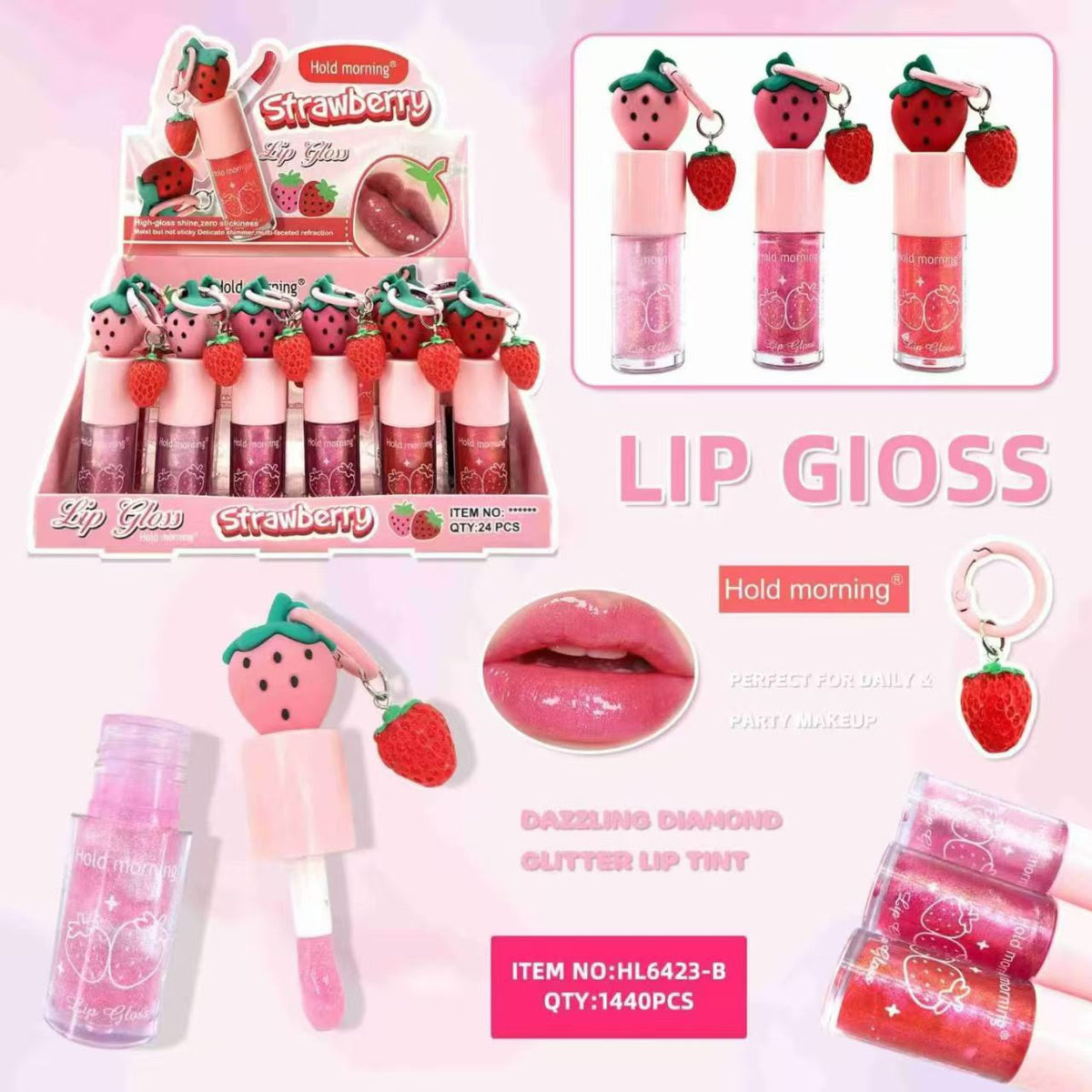 Hold morning strawberry Lip gloss - image 2