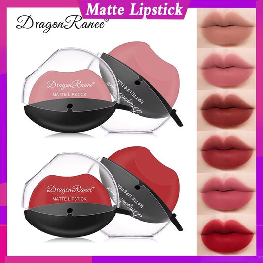 Pack 6 Matte Lipstick Mouth Shape Lipstick Matte Makeup Lasting Moisturizing Lipstick Lazy Lipstick Waterproof non-stick cup