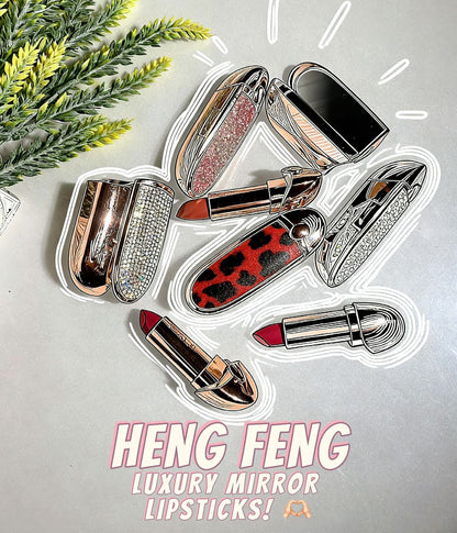 Hengfeng New Cute Diamond Radiance Matte Luxury Mirror Lipstick - image 8