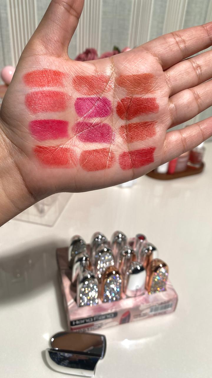 Hengfeng New Cute Diamond Radiance Matte Luxury Mirror Lipstick - image 2