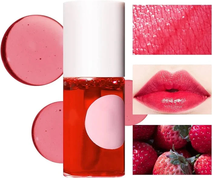New Lip Tint Fruit Flavor Liptint Makeup Cheek Stain Tint - Red