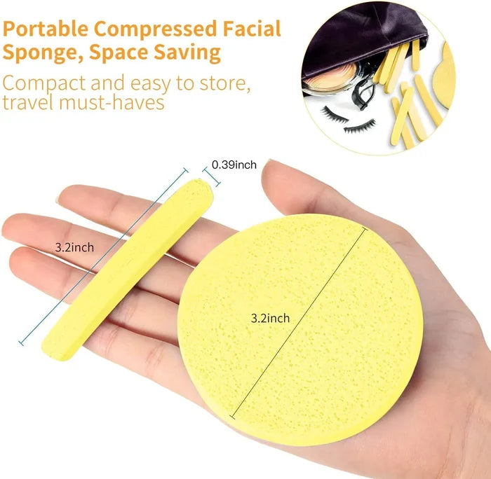 12pcs Soft Cleansing Sponge Puff Compressed Travel Makeup Washing Stick Maquiagem Cosmetic Puff Skin Cleanser Puffs Foundation Sponge Blender Blending Facial Makeup Sponge Cosmetic Puff Beauty Powder Puff Make Up Sponge MAGIC STICK