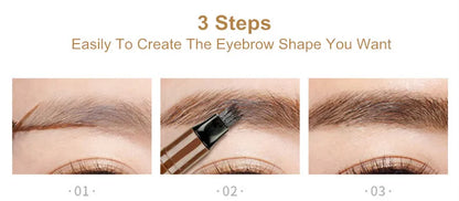 Pack of 3 Eyebrow Pen Liquid Waterproof Microblading Long Lasting Natural Beauty Looking 4 Fork Tip Tattoo Makeup Pencil