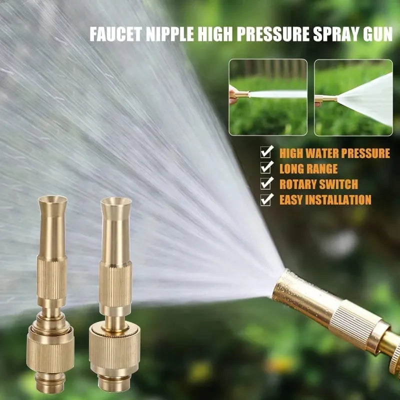 High Pressure Brass Nozzle Full Copper Material Integrated Direct Water Spray Nozzle Gun