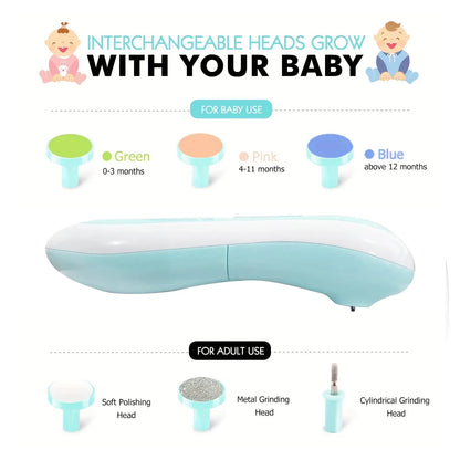 6-in-1 Baby Nail Kit LED Light Feature Portable Design