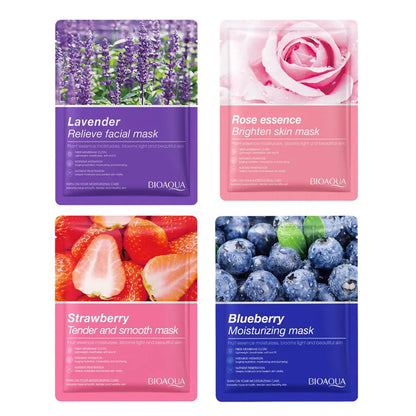 BIOAQUA Pack Of 4 Moisturizing Anti-Wrinkle Crystal Facial Sheet Masks