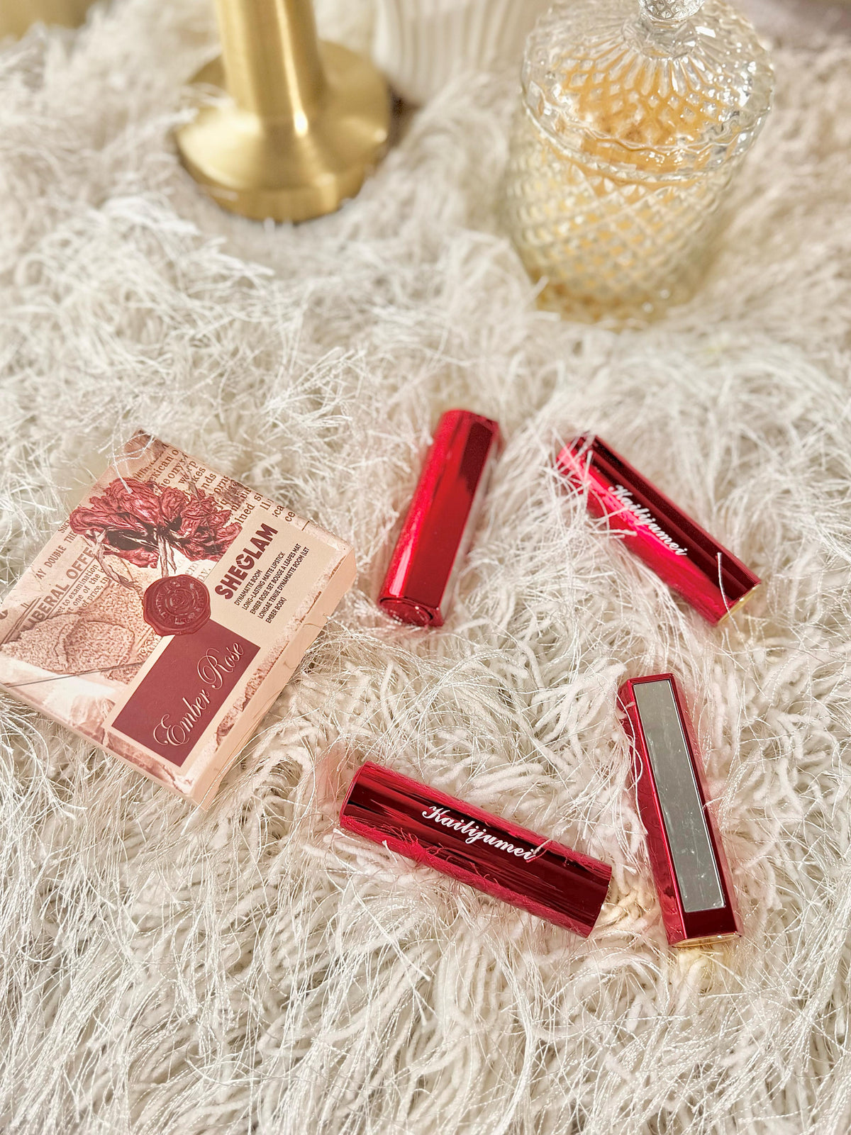 Sheglam Ember Rose Pack of 4 Mirror Lipstick Set – Glossy, Bold & Long-Lasting Shades - image 2