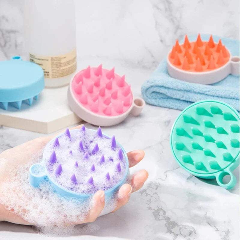 Soft Silicone Hair Scalp Massager Head Scrubber Hair Washing Brush