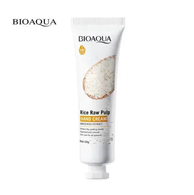 BIOAQUA Rice Raw Pulp Hand Cream Anti Chapping Anti Aging Moisturizing Whitening Cream 30g