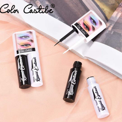 Color Castle 2 in 1 Black & White Liquid Eyeliner For Women And For Girls