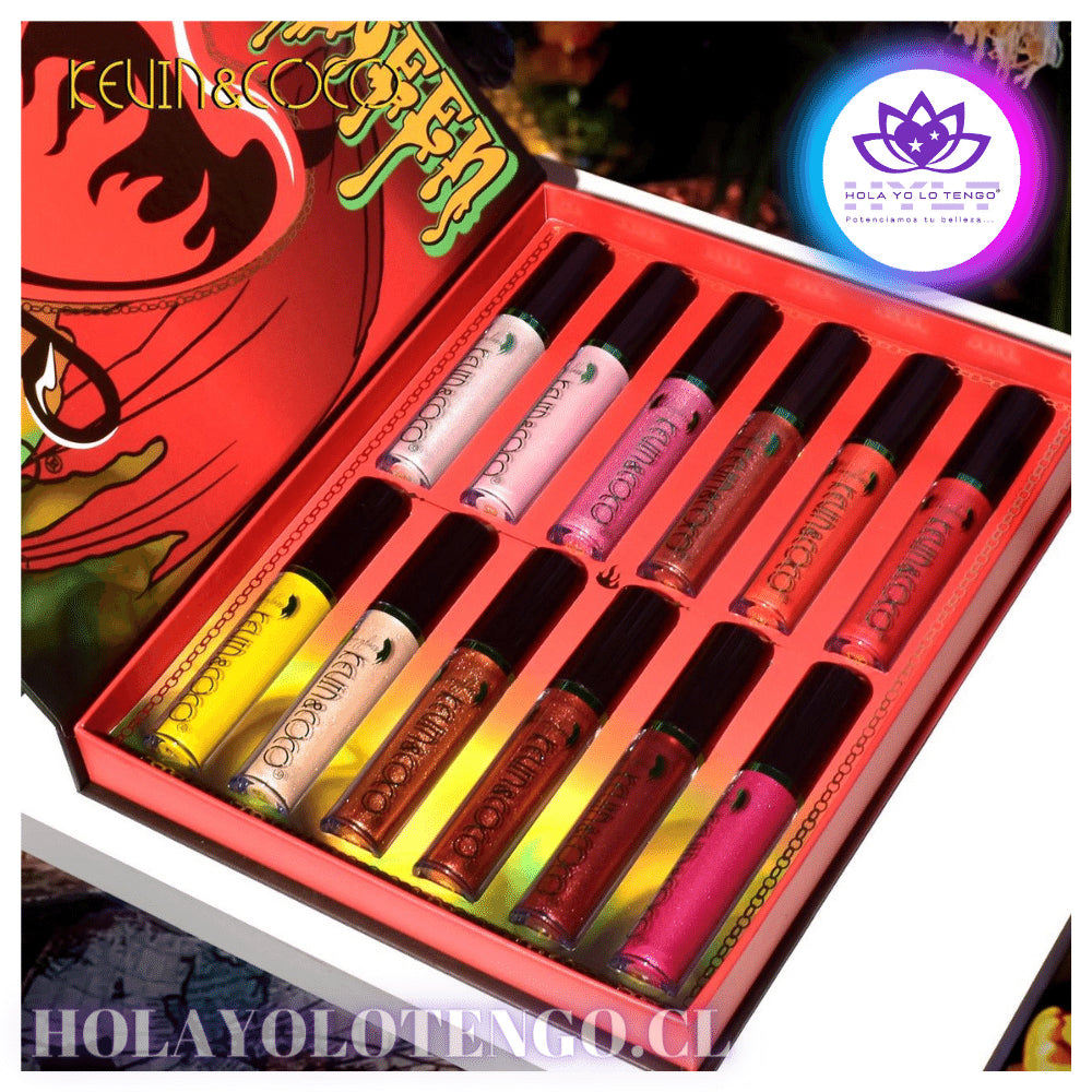 Kevin&Coco® 12-Color Evil Queen Lip Gloss Set