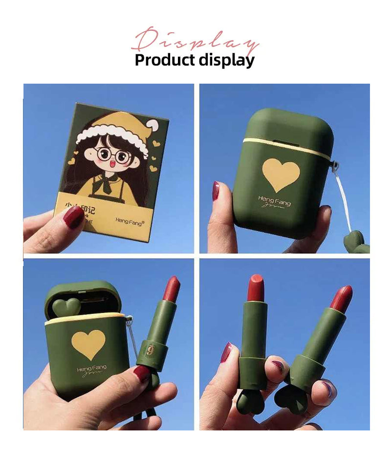 Heng Fang 2in1 Cute Girl Airpods Lipstick