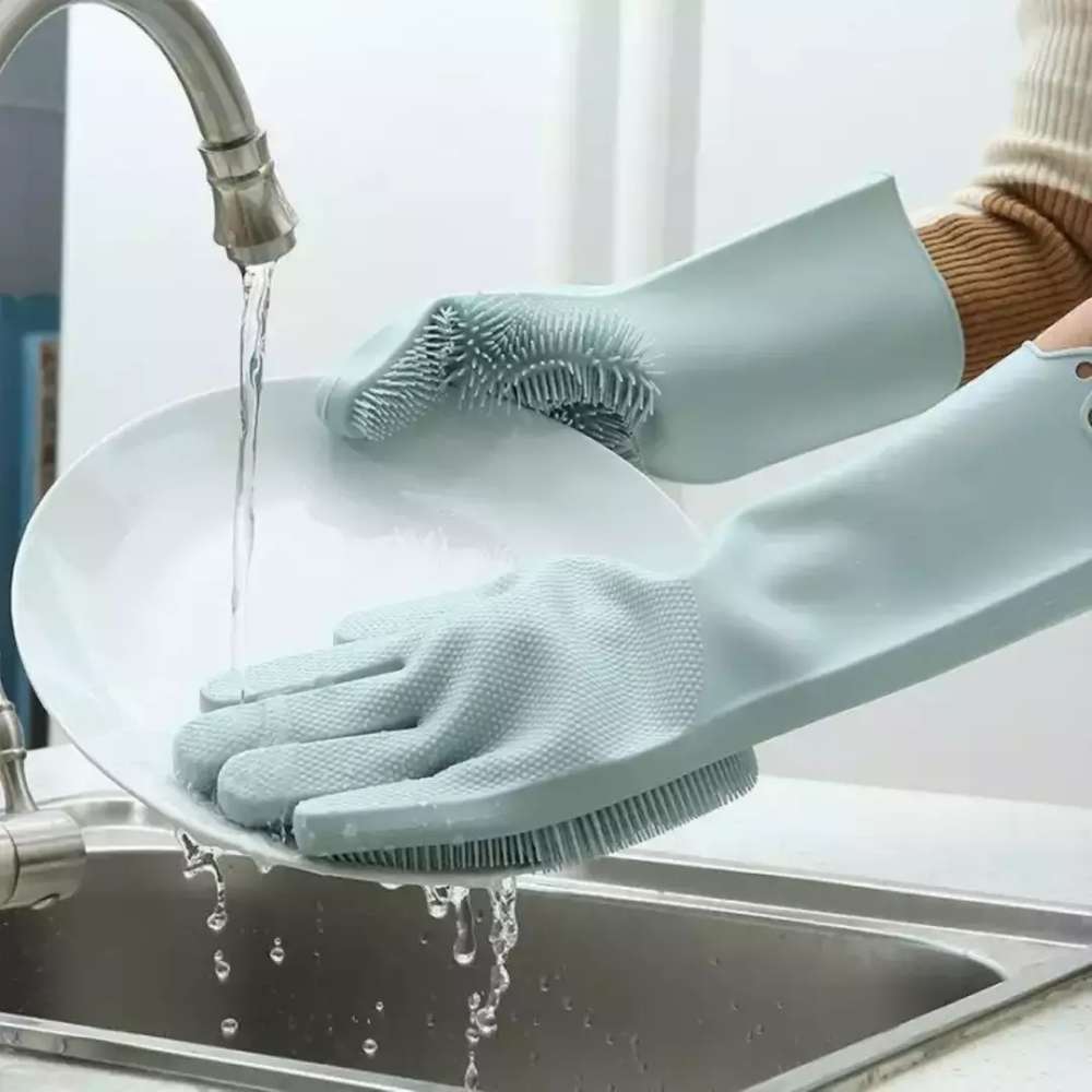 Magic Silicone Washing Scrubbing Gloves