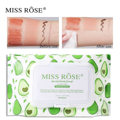 Miss Rose Avocado Beauty Concept Facial Cleaning Wipes.