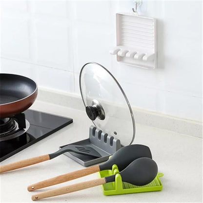 Spoon Holder Stand Plastic Ladle Shovel Rest for Pot Cover Cutlery Spatula Holder Rack Kitchen Cooking Accessories Organizer