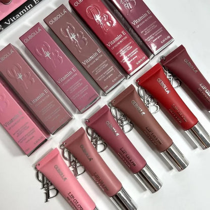 OLIBOLLA Vitamin E Lip Glow Butter – Tinted Lip Balm for Soft, Smooth & Glossy Lips