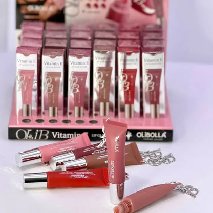 OLIBOLLA Vitamin E Lip Glow Butter – Tinted Lip Balm for Soft, Smooth & Glossy Lips