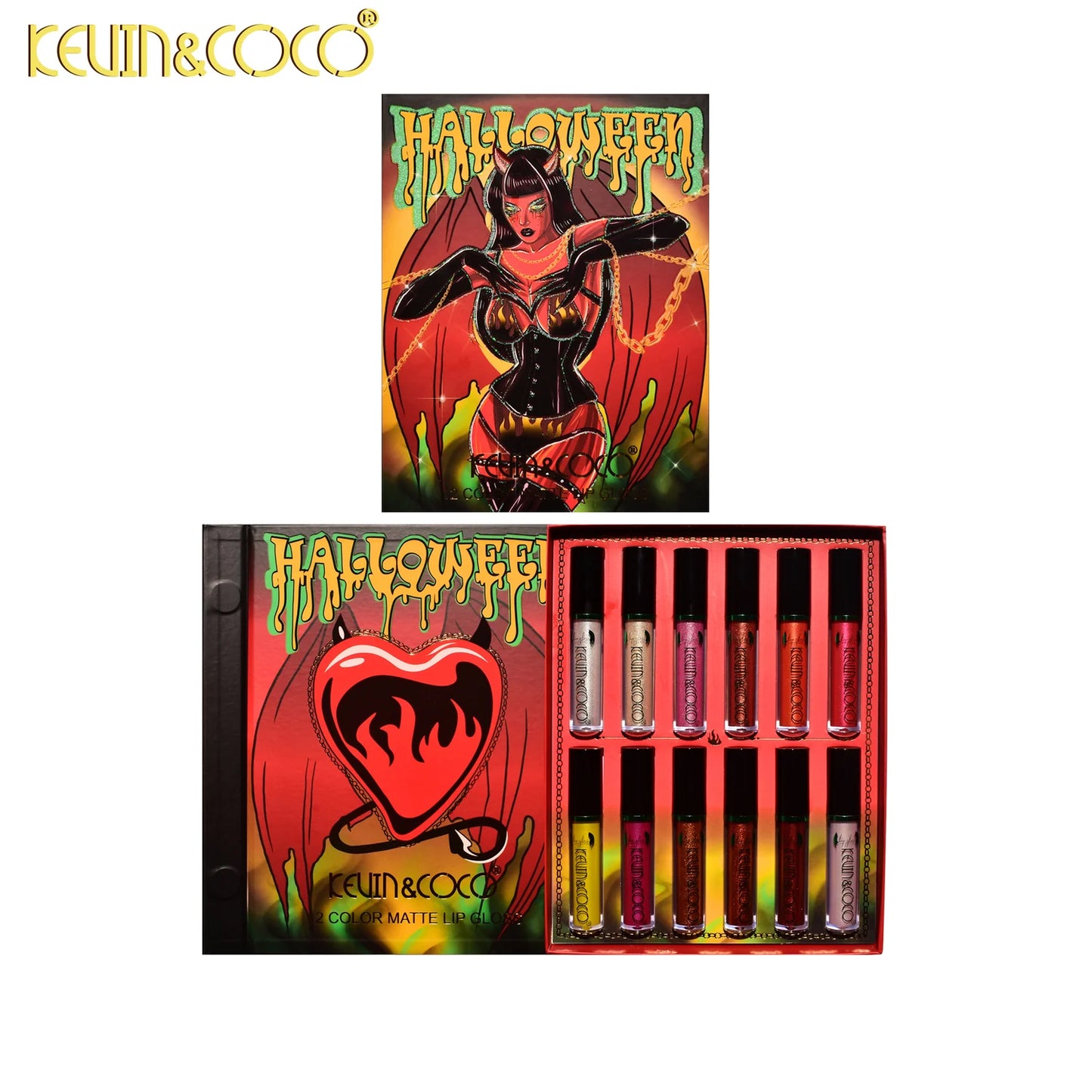 Kevin&Coco® 12-Color Evil Queen Lip Gloss Set