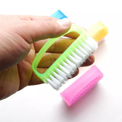 Nail Brush Scrub Hand Fingernail Scrub Cleaning Brushes Color Handle Grip Manicure Pedicure Tool